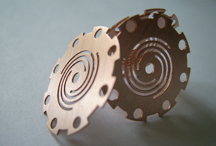 lasergeschnittene Spiralfedern aus Kupfer CuSn6