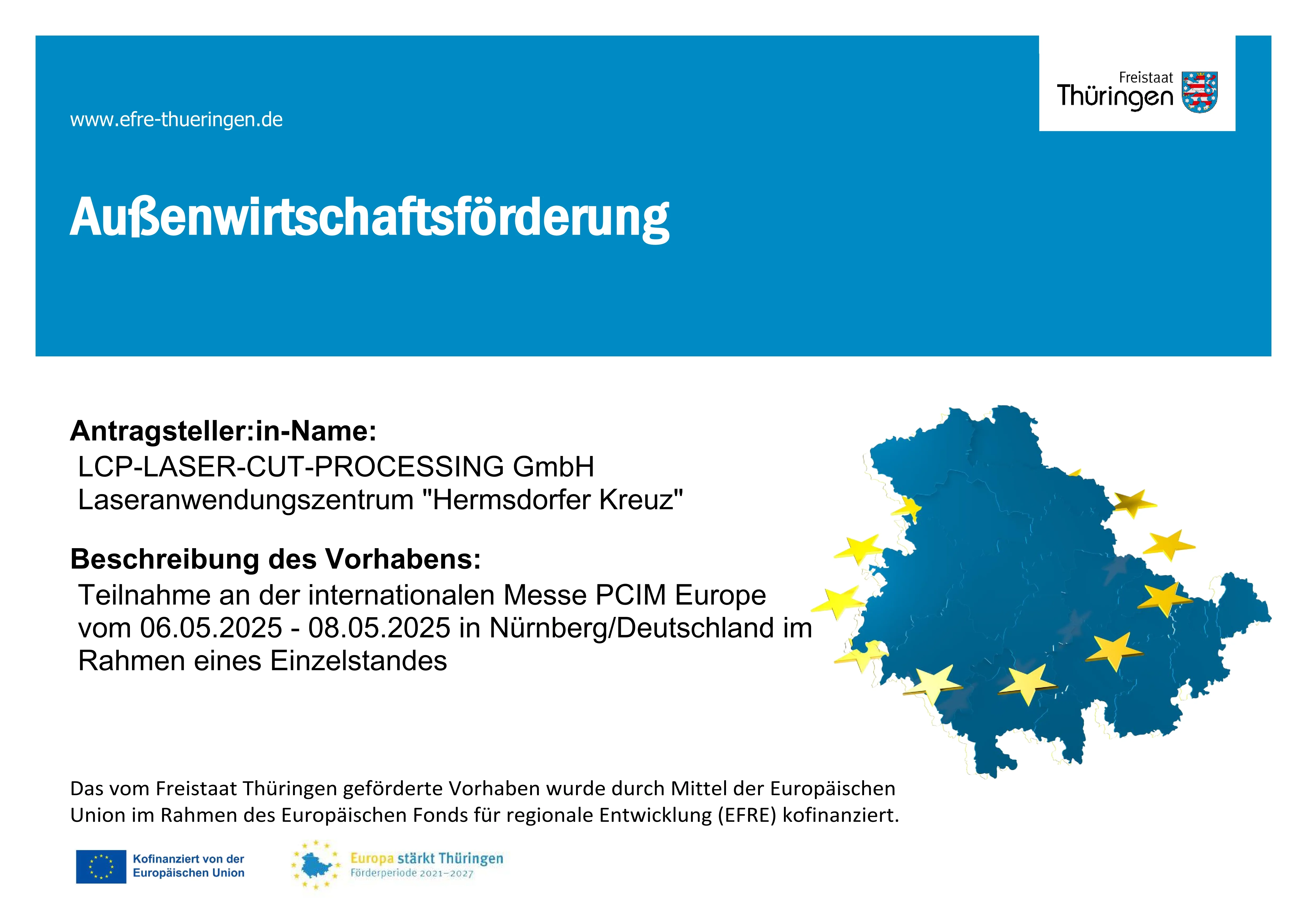 Messeauftritt mit Unterstützung durch EFRE