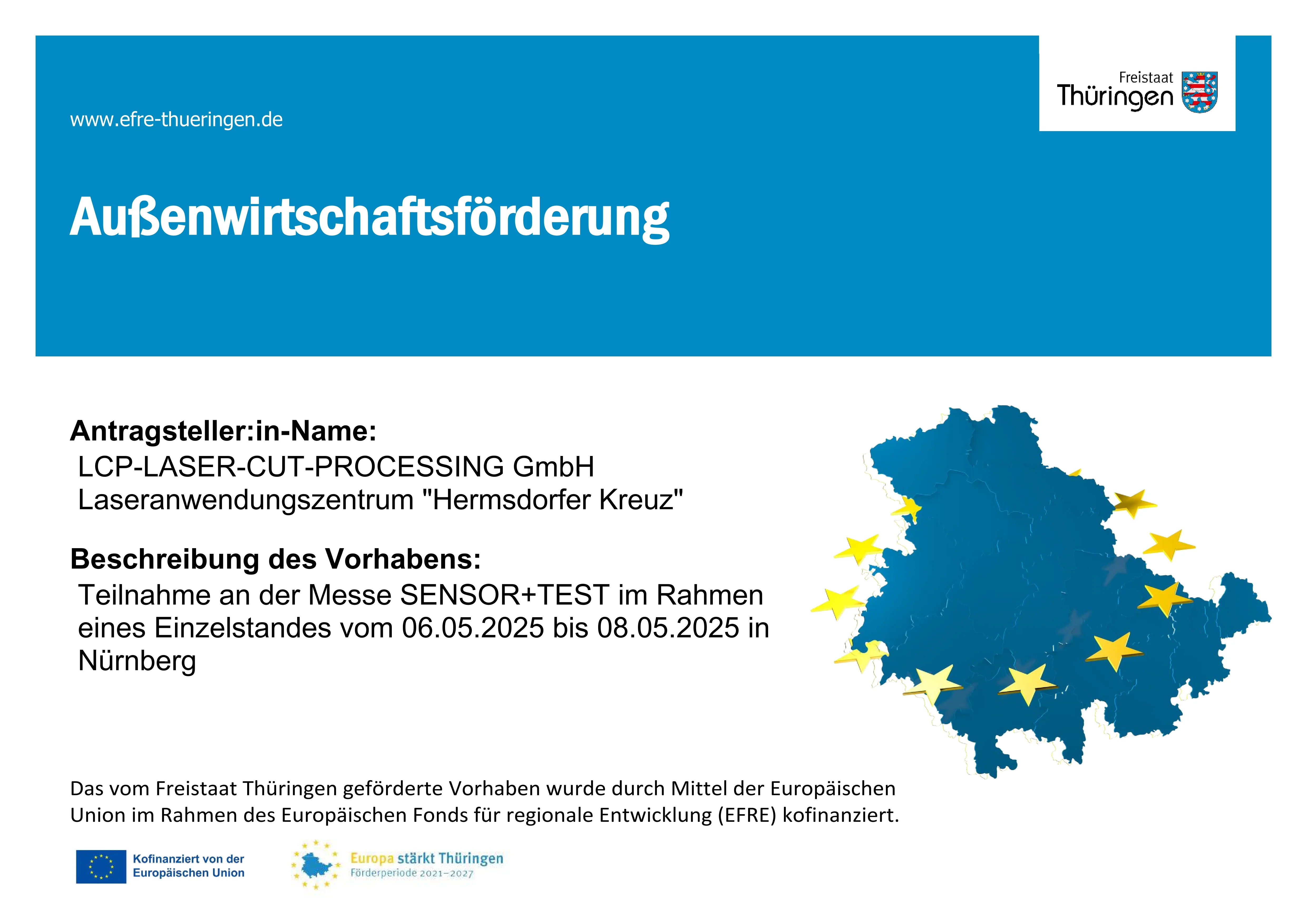 Messeauftritt mit Unterstützung durch EFRE