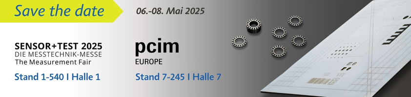 Save the Date: Sensor+Test und PCIM 2025
